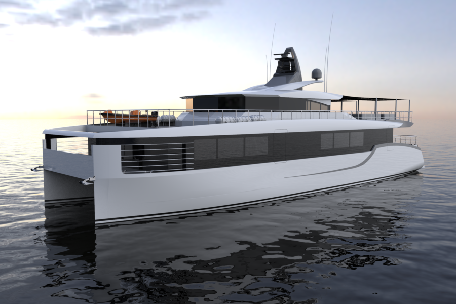 Alpha Marine LTD 33 M Hybrid Catamaran Yacht (R&D Phase)